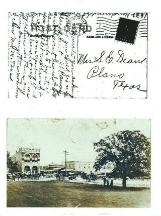 Early Rare Reprint Of Real Photo Postcard From North Fort Worth,  1912.