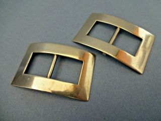Antique Matching Pair Sterling Silver Buckles,  H/m For A&j Zimmerman Birm,  1915.