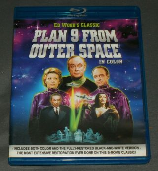Plan 9 From Outer Space (blu - Ray Disc,  2012,  Color/black White) Rare B - Movie