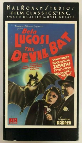 The Devil Bat Rare & Oop Horror Hal Roach Studios Video Release Vhs