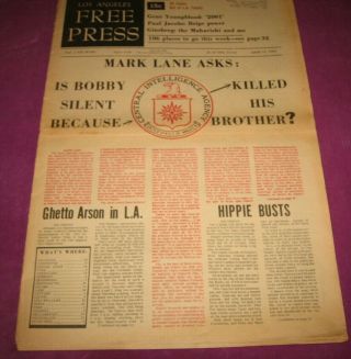 Los Angeles Press - April 19 1968 Issue - Rare Usa Underground Mag