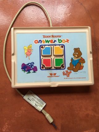 Worlds Of Wonder Teddy Ruxpin Answer Box Only 1988 Wow,  Vintage