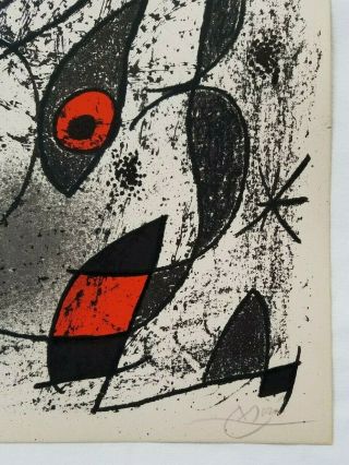 Vintage Joan Miro (Spain 1892 - 1983) Lithograph,  Pencil Signed, 2
