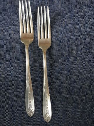 National Silver Co 1930 Princess Royal Set Of2 Silverplated Forks
