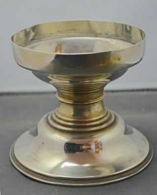 Vintage Epns Silver Plate Church Candle Holder/stand 5 " (125mm) X 4 " (103mm)