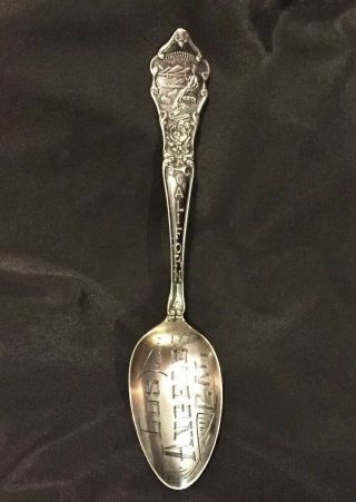 Vintage Sterling Silver Souvenir Spoon Los Angeles California State Capitol Ssmc