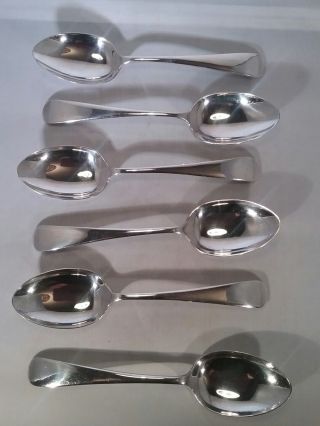 Set Of 6 Antique Silver Plated Desert Spoons Sheffield Silver Plating Co Ltd