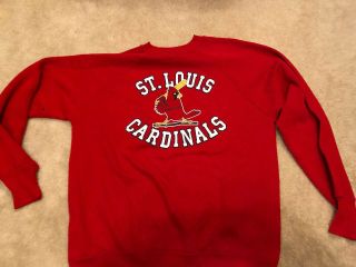 Rare Vtg Logo 7 St.  Louis Cardinals Sweatshirt 80s 90s Size Xl
