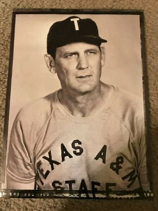 Vintage Paul Bear Bryant Print Photo Texas A&m Aggies Football 1950s Rare