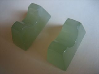 Vintage & Unique Chinese Hand Carved Jade Stands.  (rare)