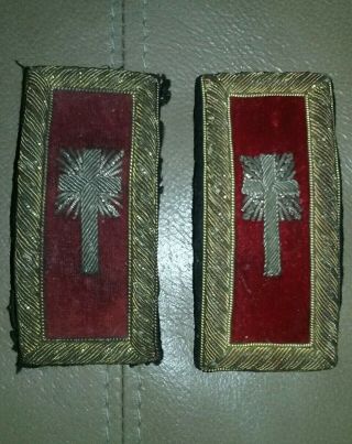 Antique Masonic " Knightstemplar " Shoulder Boards