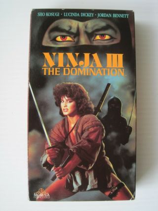 Ninja 3:the Domination Vhs Rare Oop Martial Arts Sho Kosugi,  Lucinda Dickey