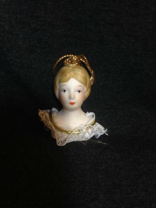 Dollhouse Miniature Artisan Porcelain Doll Head Scale 1:12