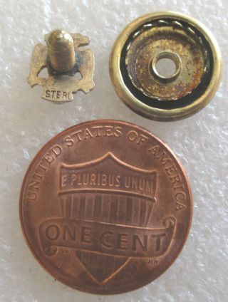 Antique Masonic Scottish Rite 32nd Degree Sterling Lapel Pin - Mason 32 Screw Back 2