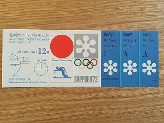 1972 Sapporo Olympic Games Rare Womens Cross Country Ticket