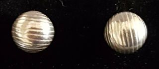 Sterling Silver Vintage Art Deco Antique Ball Earrings