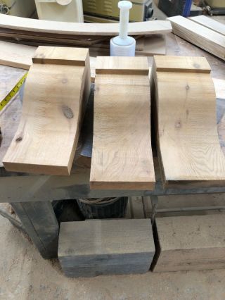 Large Cedar Corbels 13 3/4”tall 5 1/2”wide 5 1/8”projection Quantity 3.