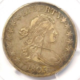 1805/4 Draped Bust Half Dollar 50c - Pcgs Xf Detail - Rare Certified Coin