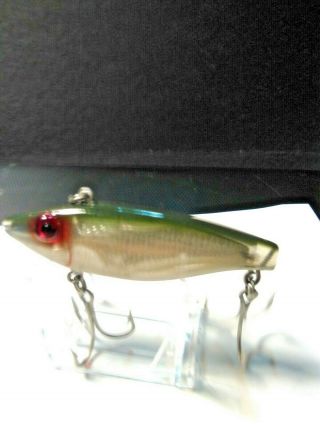 Old Lure Vintage 53mr19 Shad Lure Red Eyes Silver/green Great Lure.