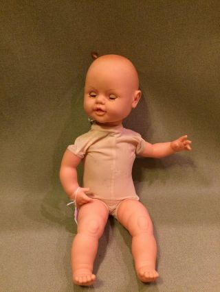 Adorable Vintage,  Lifelike Baby Doll By Jesmar,  Made In Spain 1 Curl Single