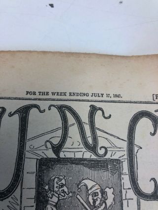 Rare First Edition Of Punch Or The London Charivari July 1841 2