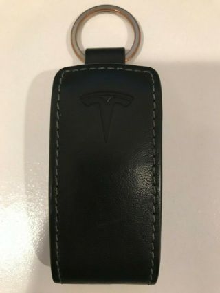 Rare Tesla Leather Key Fob Cover Model S Keyfob Keychain Case