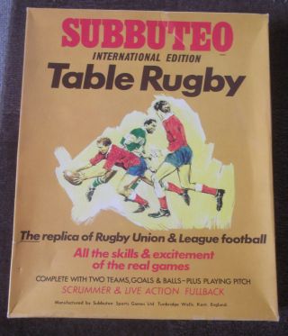 Rare,  Subbuteo Table Rugby,  International Edition - 1970s - Near Complete Set