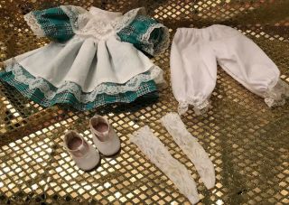 Antique Style 4 Pc Victorian French Child Style Doll Dress Fashion