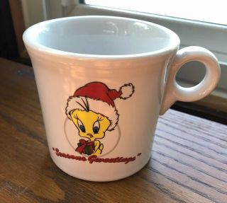 Rare Fiesta Firstaware Vintage Christmas Tweety Bird Mug