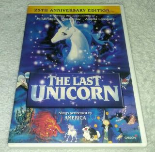The Last Unicorn Dvd 25th Anniversary Edition Rare Oop