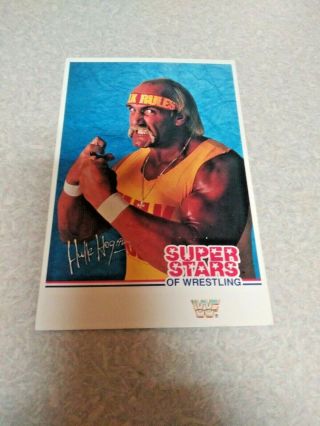 Wwf Superstars Of Wrestling Hulk Hogan Postcard 7 X 4 1/2 1989 Rare