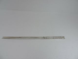 Large Heavy Japanese Solid Sterling Silver 925 Chopsticks 75 Grams 2.  65 Oz Japan