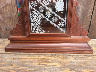 Antique American Walnut Kitchen Shelf Clock Case Only,  Parts / Repairs 2