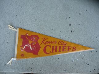 Rare Vintage Full Size Kansas City Chiefs Early Afl Pennant (1960 