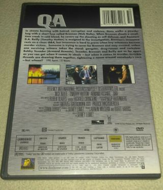 Q & A DVD RARE oop NICK NOLTE 2