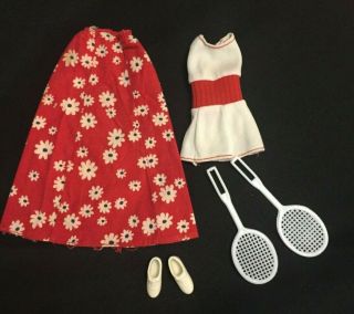 Vintage 1976 Moving Barbie Doll 7270 Outfit Skirt Shoes
