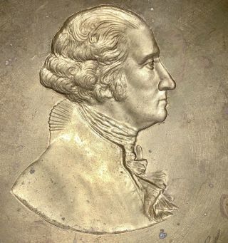 Rare and Attractive George Washington Bronze Plaque by C.  Wagenfohr Co.  NY 2
