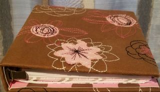 Vintage Address Book Telephone Number Record Keeping Silk Purple Floral Antique