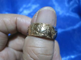 Size 8 Brass Ring 1978 LP Guay Thai Sacred Talisman Charm Amulet H131 - 8 2