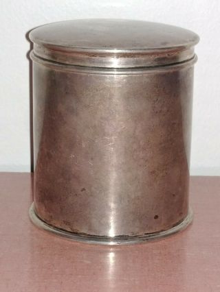 Rare J.  E.  Caldwell & Co 525 Sterling Silver Tea Sugar Canister Jar Lid 142.  Gram