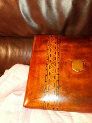 Antique Victorian tunbridge ware trinket,  jewellery,  collectors box 2