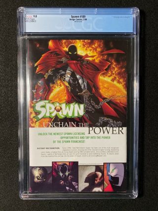 Spawn 189 CGC 9.  8 (2009) - Sketch Cover - Limited to 100 - RARE 2