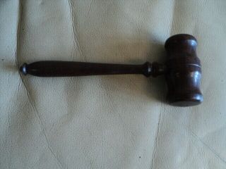 Vintage Wooden Auctioneers Gavel / Hammer (it Was Belong To An Auctioneer)
