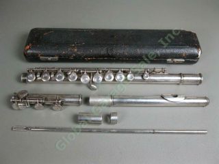 Rare Vintage 1929 Wm S Haynes Solid Sterling Silver C - Foot Flute Serial 11006