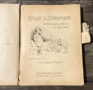 Rare Antique Mechanical Book Ernest Nister London E.  P.  Dutton & CO:NewYork 2