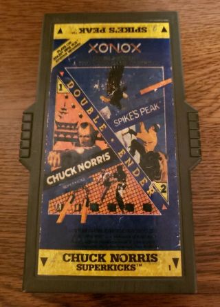 Chuck Norris Superkicks / Spikes Peak Atari 2600 Xonox Double Ender Very Rare