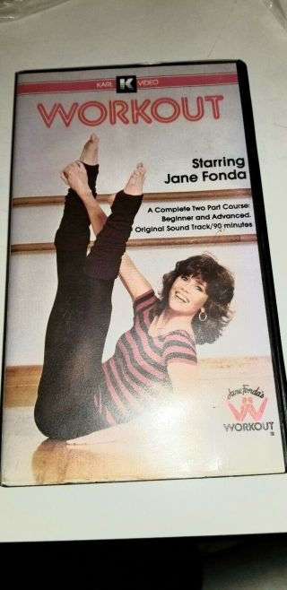 Rare Jane Fonda Workout Vhs 1982 90 Minute Beginner And Advanced Workouts
