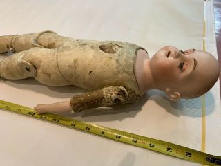 kestner? antique victorian dep 154 8 1/2 d1/2 germany doll bisque leather body 3