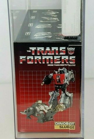 Transformers G1 Vintage AFA 85 SLUDGE Dinobots 85/90/95 MISB tape 3