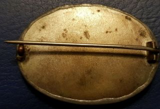 Antique Vintage Arts & Crafts Pewter Pin Brooch Ruskin 2